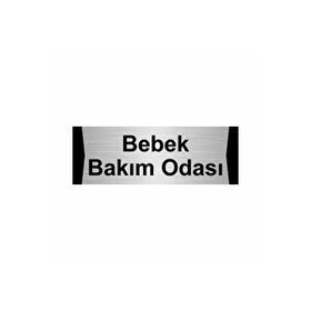 Özarslan Dizayn Bebek Bakım Odası 10x20 cm Gümüş Renk Metal Yönlendirme Levhası
