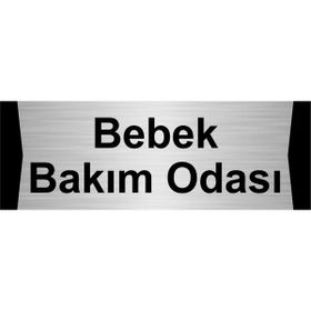 Özarslan Dizayn Bebek Bakım Odası 10x20 cm Gümüş Renk Metal Yönlendirme Levhası