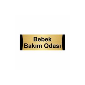 Özarslan Dizayn Bebek Bakım Odası 5x20 cm Altın Renk Metal Yönlendirme Levhası