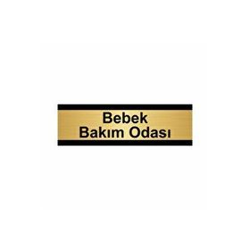 Özarslan Dizayn Bebek Bakım Odası 5x20 cm Altın Renk Metal Yönlendirme Levhası