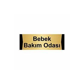 Özarslan Dizayn Bebek Bakım Odası 5x20 cm Altın Renk Metal Yönlendirme Levhası