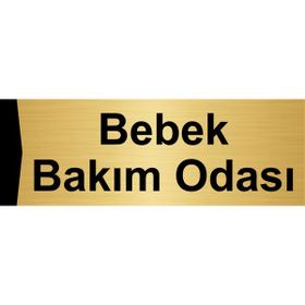 Özarslan Dizayn Bebek Bakım Odası 5x20 cm Altın Renk Metal Yönlendirme Levhası