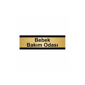 Özarslan Dizayn Bebek Bakım Odası 7x20 cm Altın Renk Metal Yönlendirme Levhası