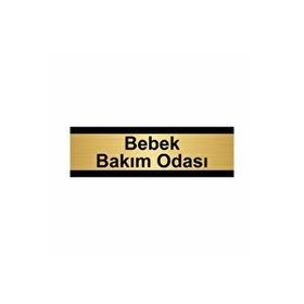 Özarslan Dizayn Bebek Bakım Odası 7x20 cm Altın Renk Metal Yönlendirme Levhası