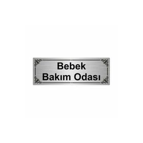 Özarslan Dizayn Bebek Bakım Odası 7x20 cm Gümüş Renk Metal Yönlendirme Levhası