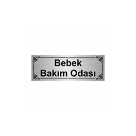 Özarslan Dizayn Bebek Bakım Odası 7x20 cm Gümüş Renk Metal Yönlendirme Levhası