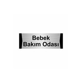 Özarslan Dizayn Bebek Bakım Odası 7x20 cm Gümüş Renk Metal Yönlendirme Levhası