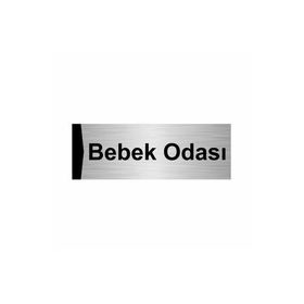 Özarslan Dizayn Bebek Odası 10x20 cm Gümüş Renk Metal Yönlendirme Levhası