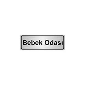 Özarslan Dizayn Bebek Odası 10x20 cm Gümüş Renk Metal Yönlendirme Levhası
