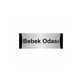 Özarslan Dizayn Bebek Odası 10x20 cm Gümüş Renk Metal Yönlendirme Levhası