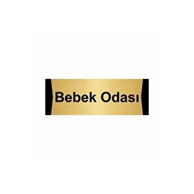 Özarslan Dizayn Bebek Odası 5x20 cm Altın Renk Metal Yönlendirme Levhası
