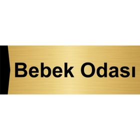 Özarslan Dizayn Bebek Odası 5x20 cm Altın Renk Metal Yönlendirme Levhası