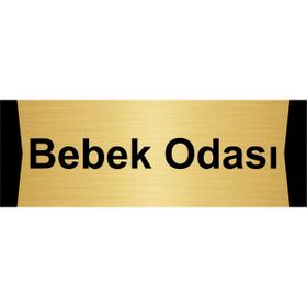 Özarslan Dizayn Bebek Odası 5x20 cm Altın Renk Metal Yönlendirme Levhası