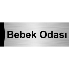 Özarslan Dizayn Bebek Odası 5x20 cm Gümüş Renk Metal Yönlendirme Levhası