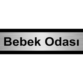Özarslan Dizayn Bebek Odası 5x20 cm Gümüş Renk Metal Yönlendirme Levhası