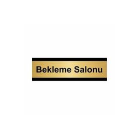 Özarslan Dizayn Bekleme Salonu 10x20 cm Altın Renk Metal Yönlendirme Levhası