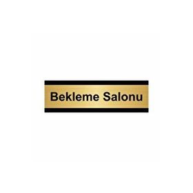 Özarslan Dizayn Bekleme Salonu 10x20 cm Altın Renk Metal Yönlendirme Levhası