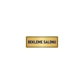 Özarslan Dizayn Bekleme Salonu 10x20 cm Altın Renk Metal Yönlendirme Levhası