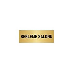 Özarslan Dizayn Bekleme Salonu 10x20 cm Altın Renk Metal Yönlendirme Levhası