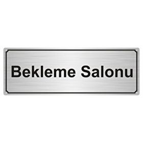 Özarslan Dizayn Bekleme Salonu 10x20 cm Gümüş Renk Metal Yönlendirme Levhası