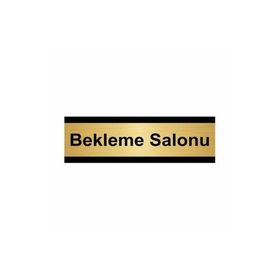 Özarslan Dizayn Bekleme Salonu 5x20 cm Altın Renk Metal Yönlendirme Levhası