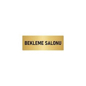 Özarslan Dizayn Bekleme Salonu 5x20 cm Altın Renk Metal Yönlendirme Levhası