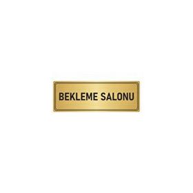 Özarslan Dizayn Bekleme Salonu 5x20 cm Altın Renk Metal Yönlendirme Levhası