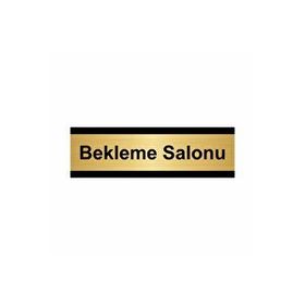 Özarslan Dizayn Bekleme Salonu 5x20 cm Altın Renk Metal Yönlendirme Levhası