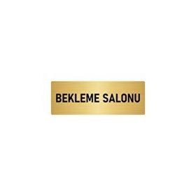 Özarslan Dizayn Bekleme Salonu 5x20 cm Altın Renk Metal Yönlendirme Levhası