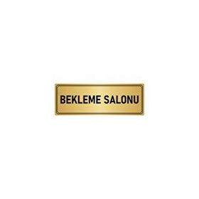 Özarslan Dizayn Bekleme Salonu 5x20 cm Altın Renk Metal Yönlendirme Levhası