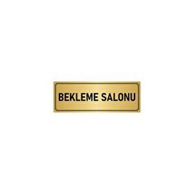 Özarslan Dizayn Bekleme Salonu 5x20 cm Altın Renk Metal Yönlendirme Levhası
