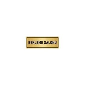 Özarslan Dizayn Bekleme Salonu 5x20 cm Altın Renk Metal Yönlendirme Levhası