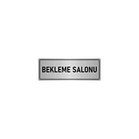 Özarslan Dizayn Bekleme Salonu 5x20 cm Gümüş Renk Metal Yönlendirme Levhası