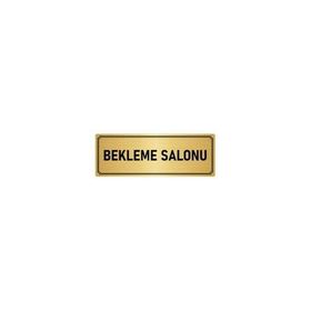Özarslan Dizayn Bekleme Salonu 7x20 cm Altın Renk Metal Yönlendirme Levhası