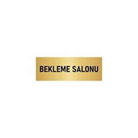 Özarslan Dizayn Bekleme Salonu 7x20 cm Altın Renk Metal Yönlendirme Levhası