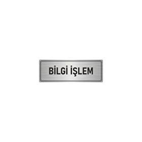 Özarslan Dizayn Bilgi İşlem 10x20 cm Gümüş Renk Metal Yönlendirme Levhası