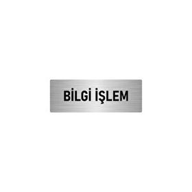 Özarslan Dizayn Bilgi İşlem 10x20 cm Gümüş Renk Metal Yönlendirme Levhası