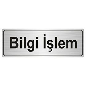 Özarslan Dizayn Bilgi İşlem 10x20 cm Gümüş Renk Metal Yönlendirme Levhası