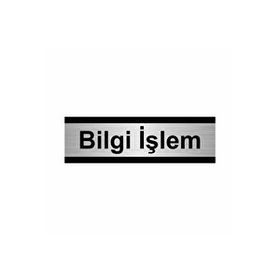 Özarslan Dizayn Bilgi İşlem 5x20 cm Gümüş Renk Metal Yönlendirme Levhası
