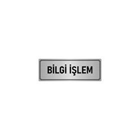 Özarslan Dizayn Bilgi İşlem 5x20 cm Gümüş Renk Metal Yönlendirme Levhası