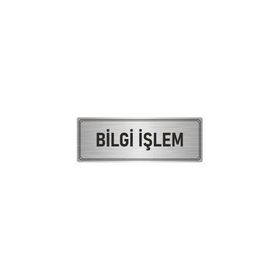 Özarslan Dizayn Bilgi İşlem 7x20 cm Gümüş Renk Metal Yönlendirme Levhası