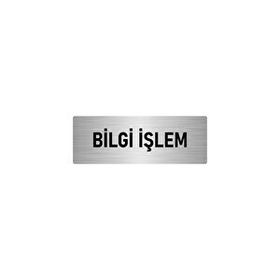 Özarslan Dizayn Bilgi İşlem 7x20 cm Gümüş Renk Metal Yönlendirme Levhası