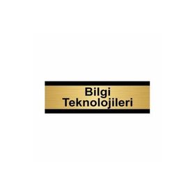 Özarslan Dizayn Bilgi Teknolojileri 10x20 cm Altın Renk Metal Yönlendirme Levhası