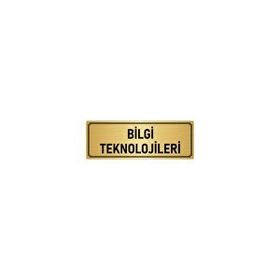 Özarslan Dizayn Bilgi Teknolojileri 10x20 cm Altın Renk Metal Yönlendirme Levhası
