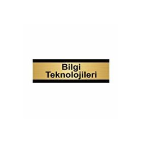 Özarslan Dizayn Bilgi Teknolojileri 10x20 cm Altın Renk Metal Yönlendirme Levhası