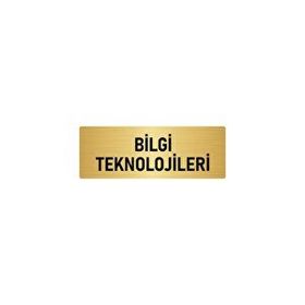 Özarslan Dizayn Bilgi Teknolojileri 10x20 cm Altın Renk Metal Yönlendirme Levhası