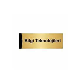 Özarslan Dizayn Bilgi Teknolojileri 10x20 cm Altın Renk Metal Yönlendirme Levhası