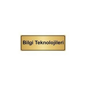 Özarslan Dizayn Bilgi Teknolojileri 10x20 cm Altın Renk Metal Yönlendirme Levhası