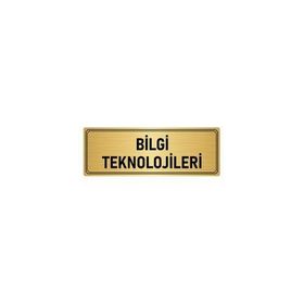 Özarslan Dizayn Bilgi Teknolojileri 5x20 cm Altın Renk Metal Yönlendirme Levhası
