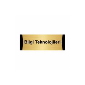 Özarslan Dizayn Bilgi Teknolojileri 5x20 cm Altın Renk Metal Yönlendirme Levhası